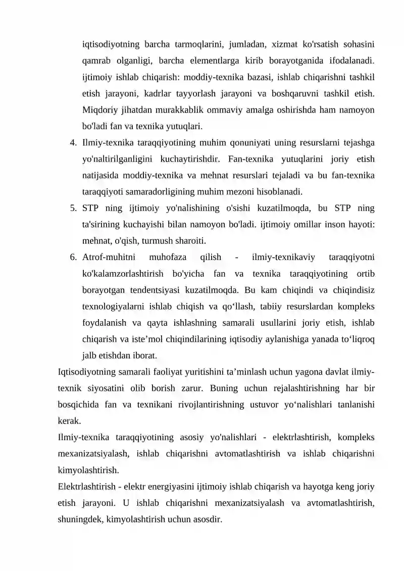 ILMIY TEXNIKA SIYOSATI TAMOYILLARI VA YO'NALISHLARI 3