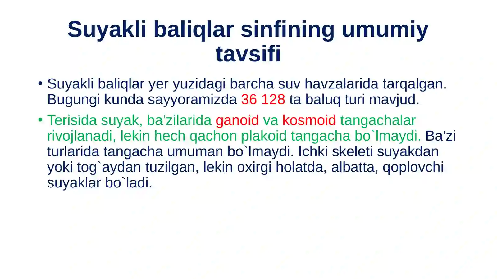SUYAKLI BALIQLAR SINFI 3