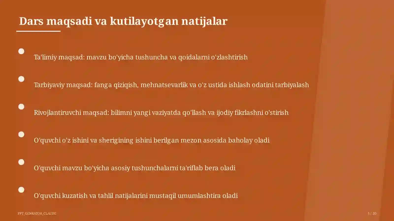 Blum taksonomiyasi va o'quv maqsadlari 3