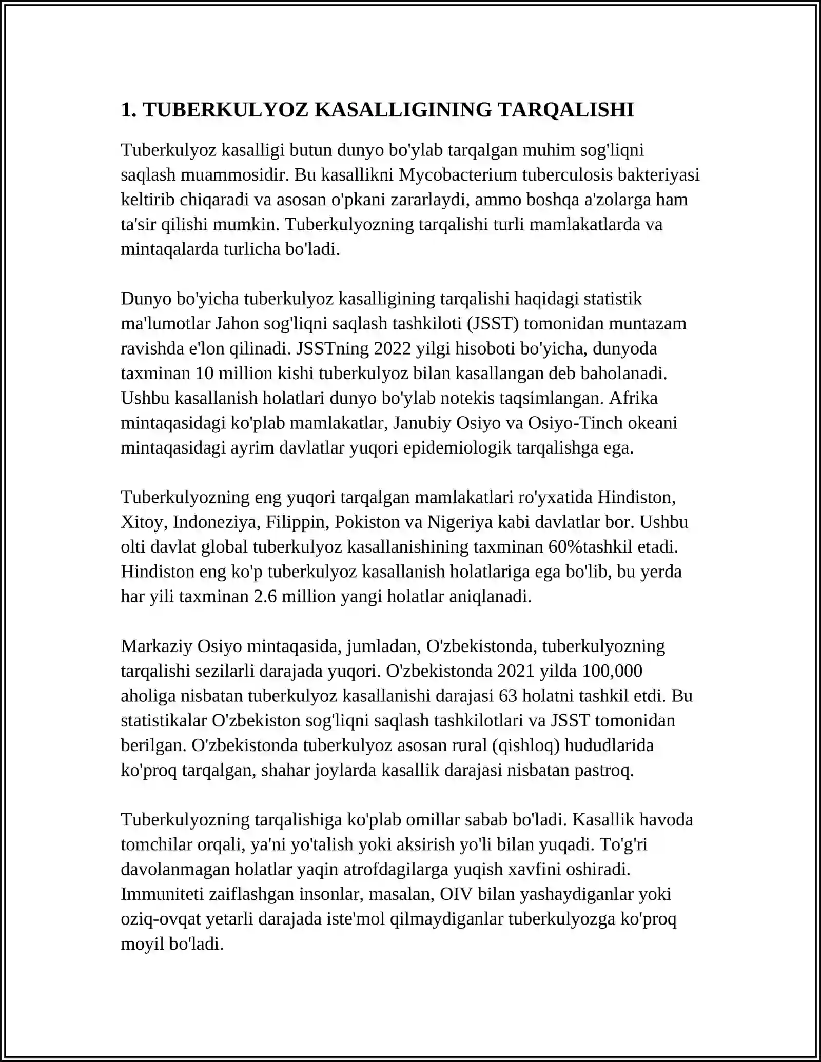 TUBERKULYOZ KASALLIGI 3