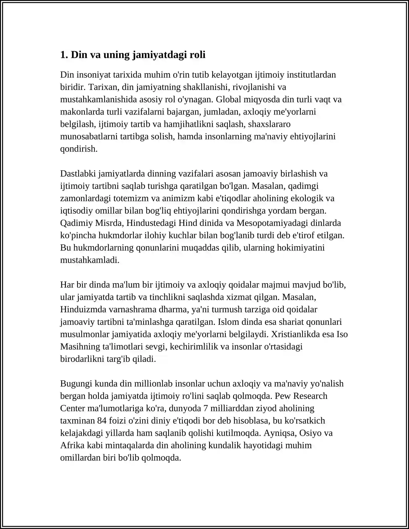DIN,DINSHUNOSLIK,DIN FALSAFASI,TEOLOGIYA,TEOSOLIYA,XUDOJO'YLIK,DINIY E'TIQOD,AQIDA,ILOHIYAT TUSHUNCHALARINING MOHIYATI 3