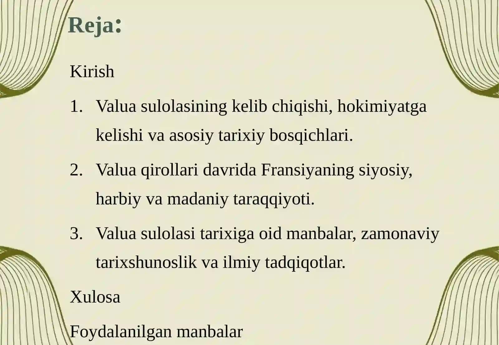 VALUA-FRANSIYA QIROLLARI SULOLASI TARIXIGA OID ILMIY TADQIQOTLAR. 3