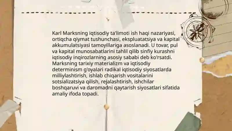 Radikal iqtisodiyot siyosati Karl Maks iqtisodiy talimoti 3