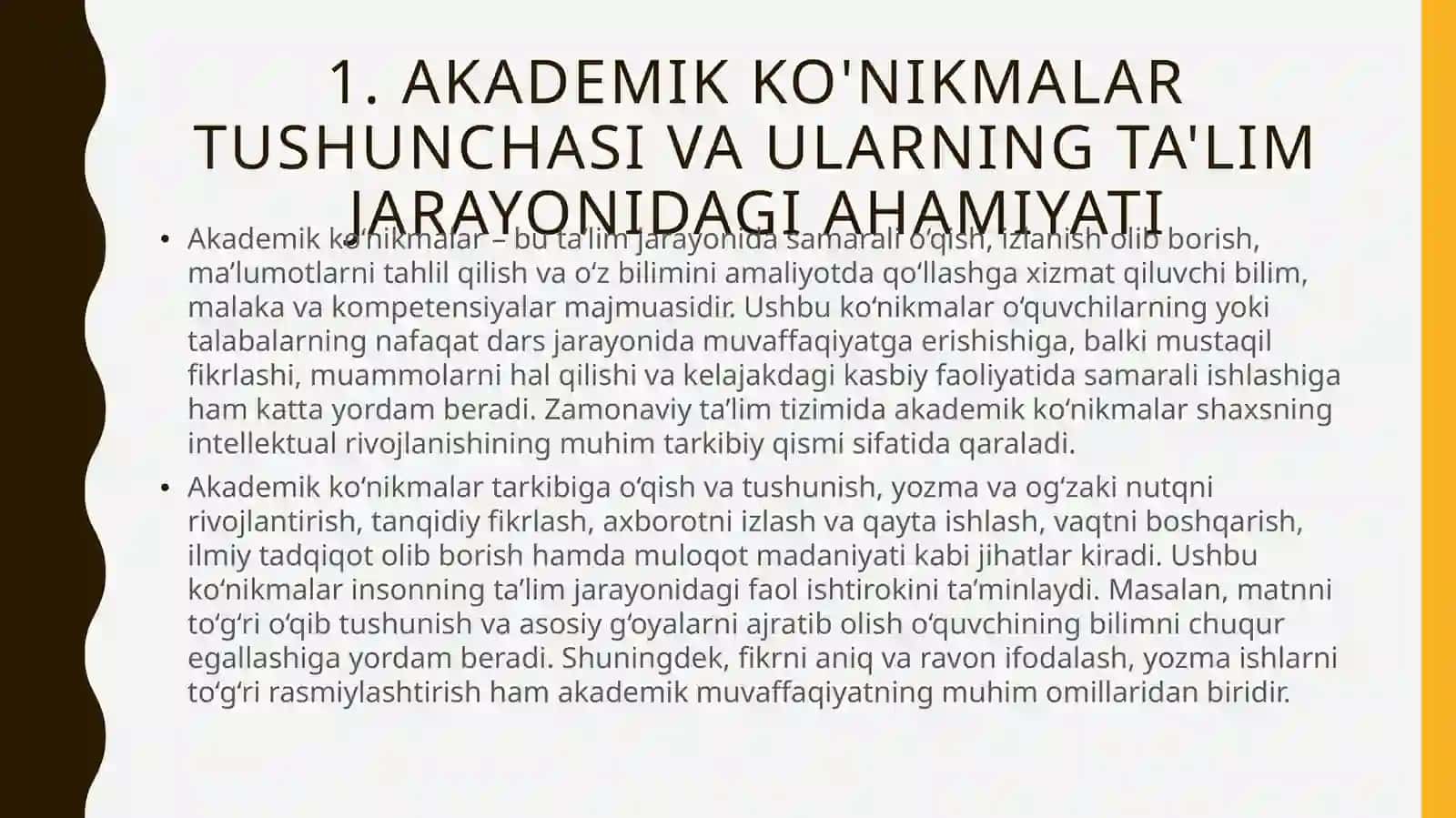 Akademik ko'nikmalar va kasbiy kompetentlik faniga kirish 3