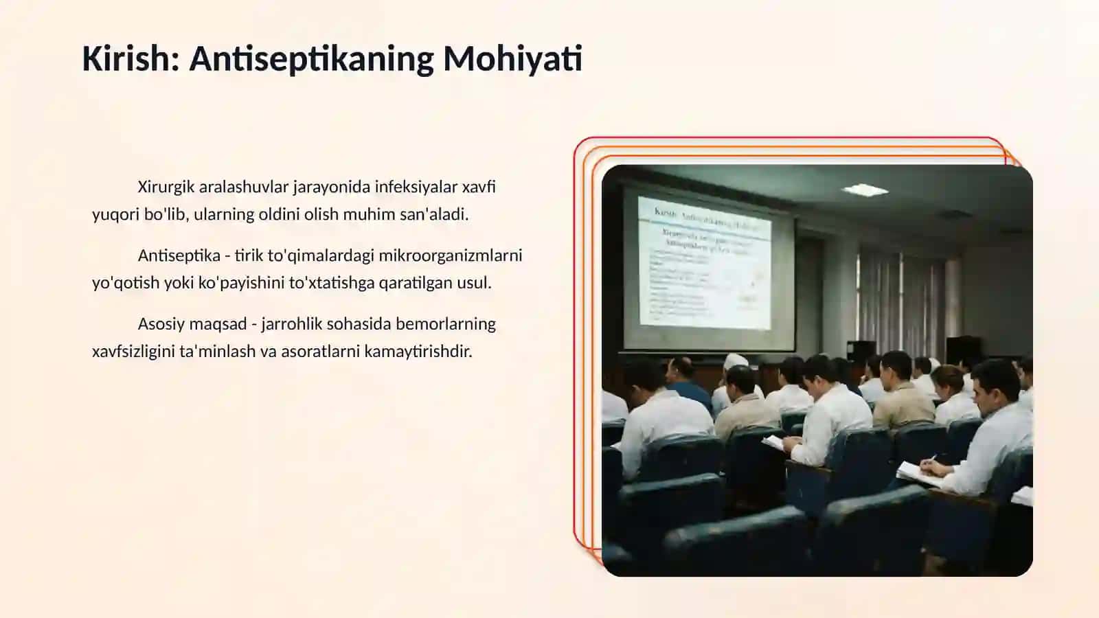 Xirurgiyada antiseptika asoslari. Antiseptiklarni qo'llash usullari 3