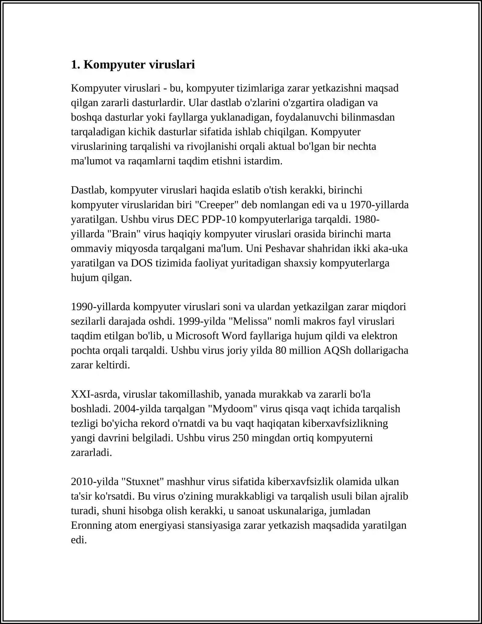 ZARARKUNANDA DASTURLASH TURLARI 3