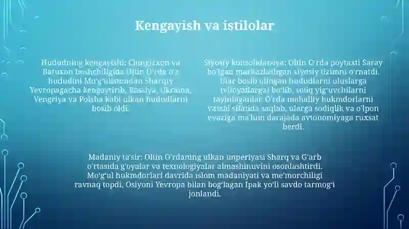 Oltin OʻRda Davlati 3