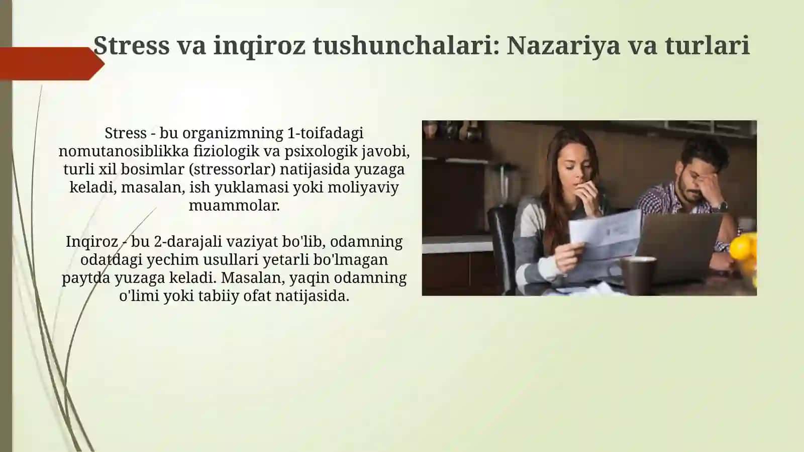 Stress, Inqiroz va Ijtimoiy Qo'llab-quvvatlash. Mijozlar bilan Ishlashda Stressni Boshqarish 3