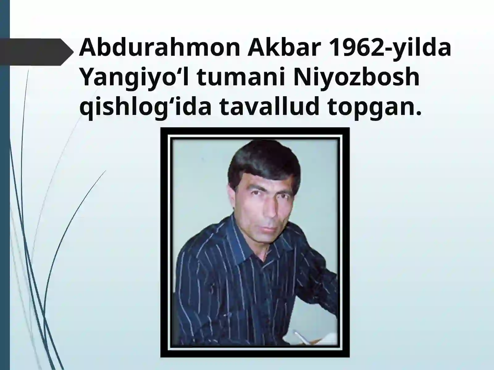 ABDURAHMON AKBAR HAYOT YO`LI 3