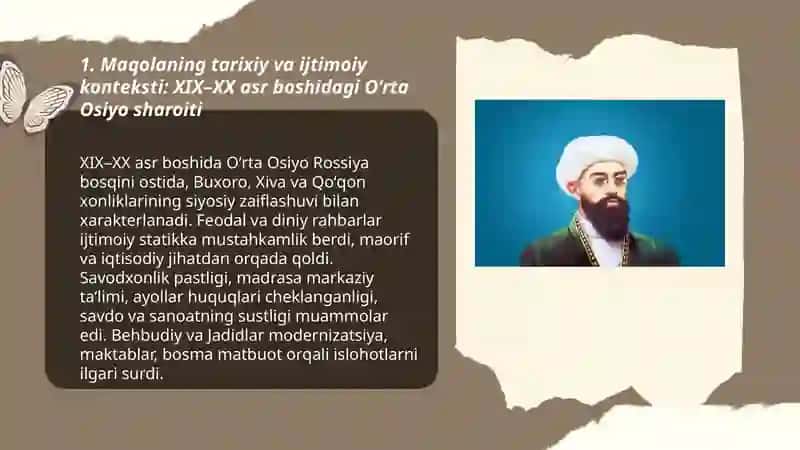 Mahmudxoʻja Behbudiy "Jaholat dardlaridan" nomli maqolasi tahlili va taqrizi 3