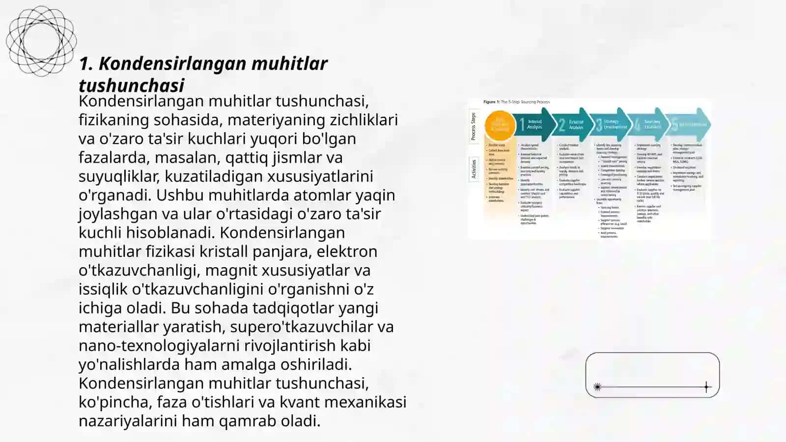 Kondensirlangan muhitlar turlari, tavsif va tasniflari tahlili 3
