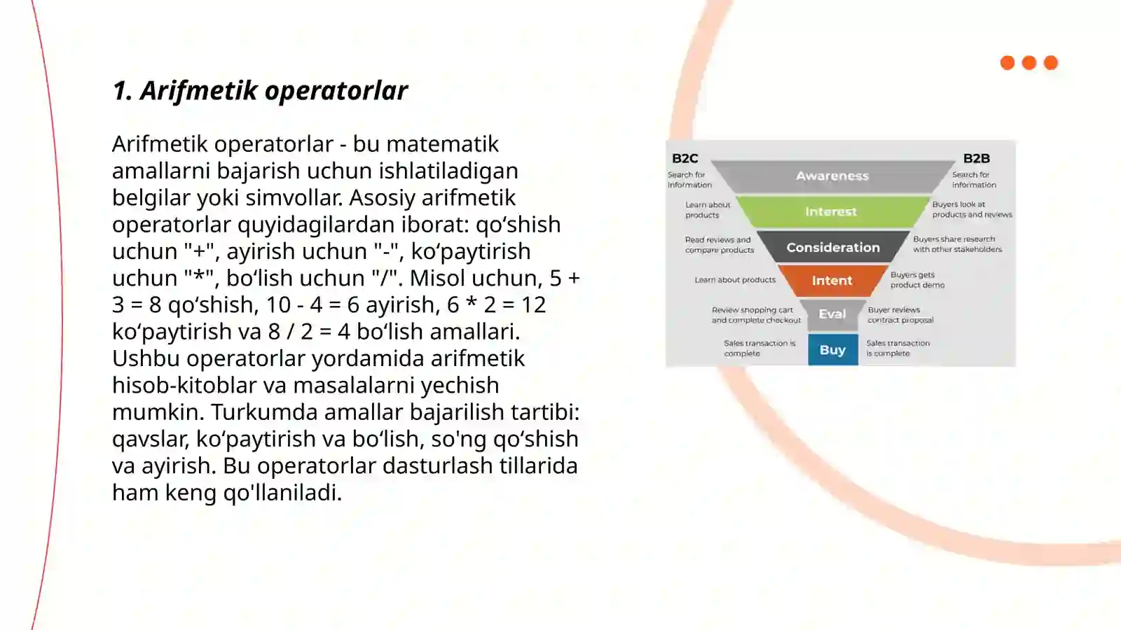 C++ dasturlash tilida ishlatiladigan operator 3