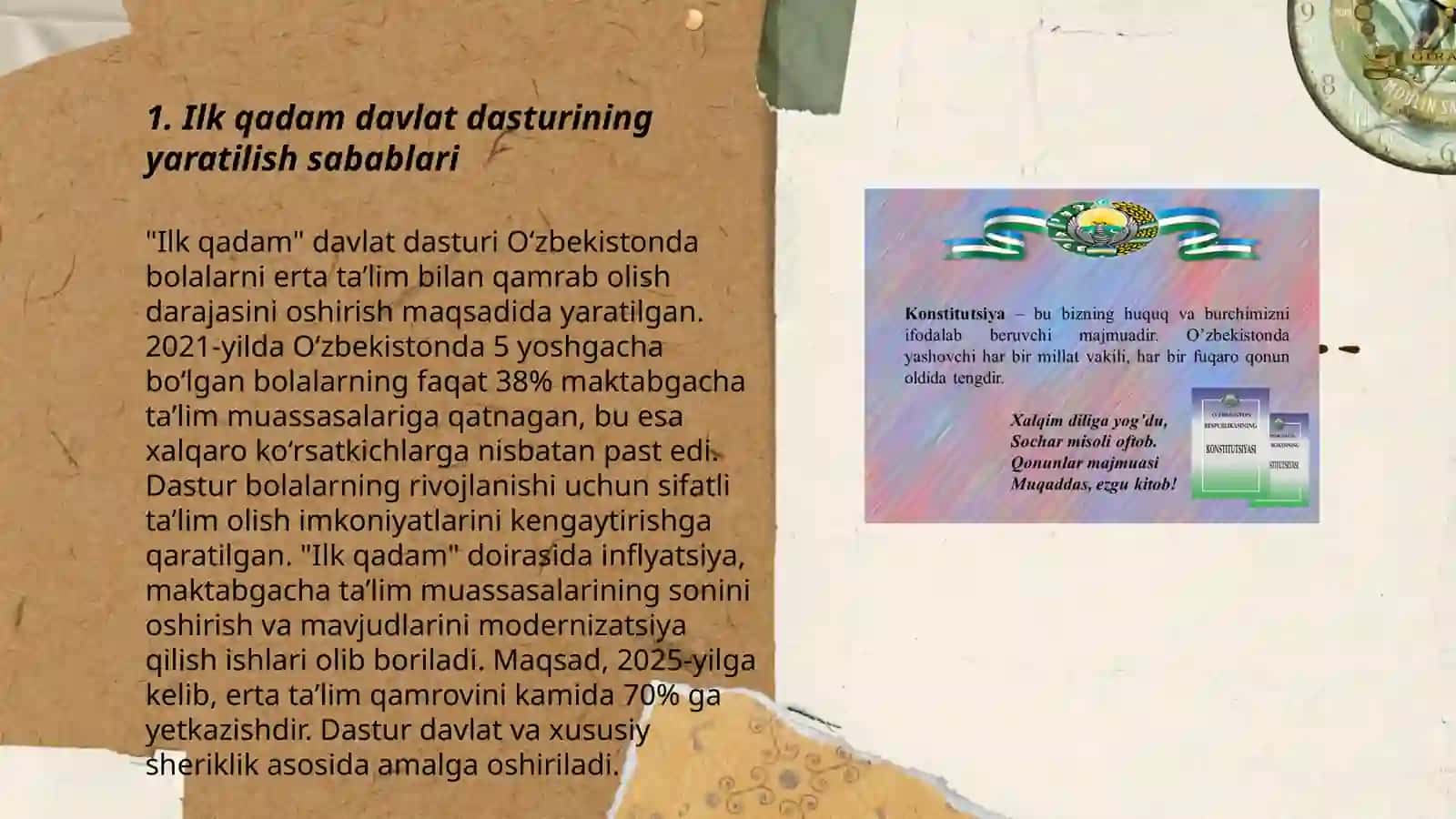 "Ilk qadam" davlat dasturining qabul qilinishi va mazmun mohiyati 3