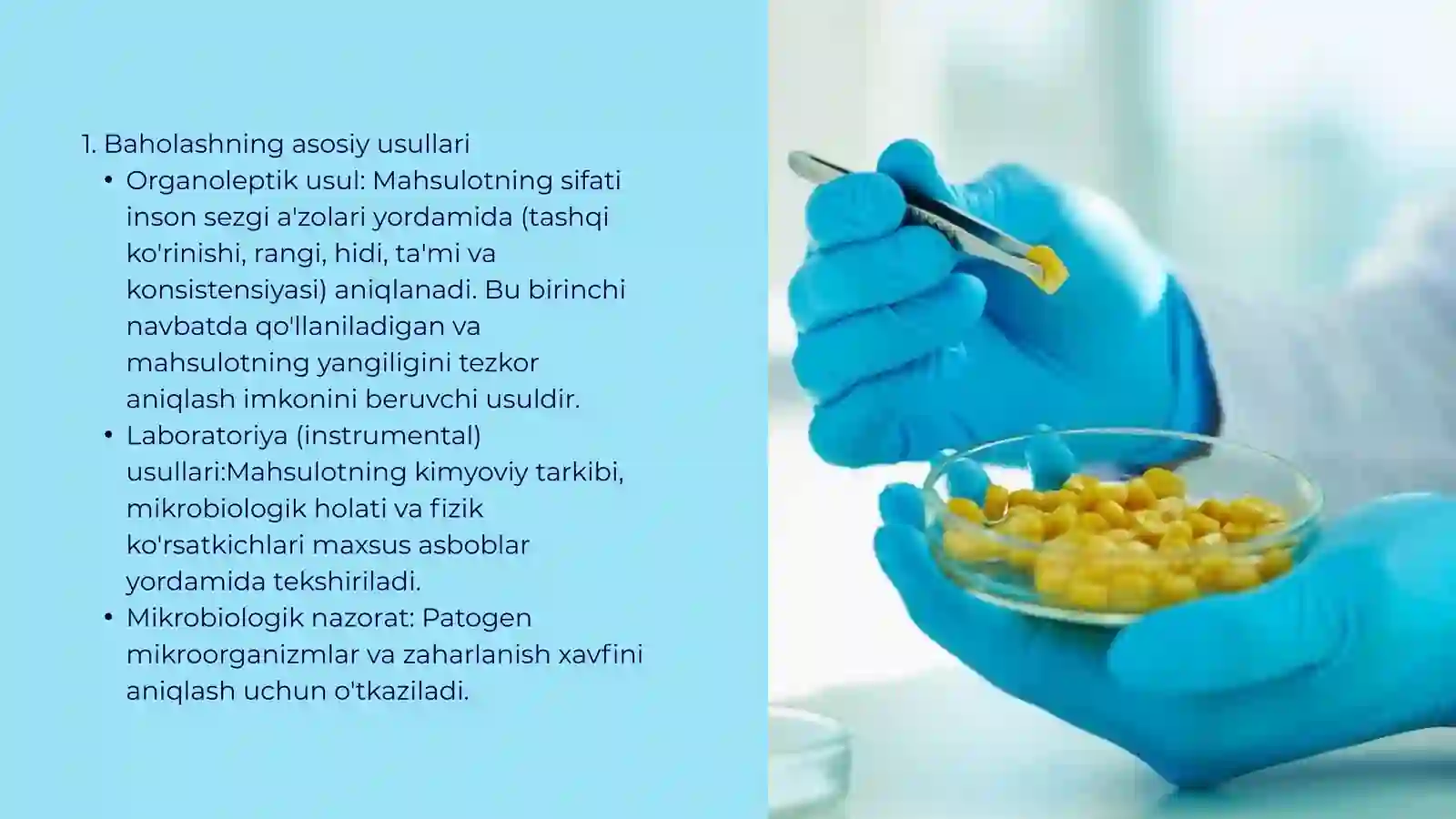 Ovqat mahsulotlarini sifatini gigiyenik baholash 3