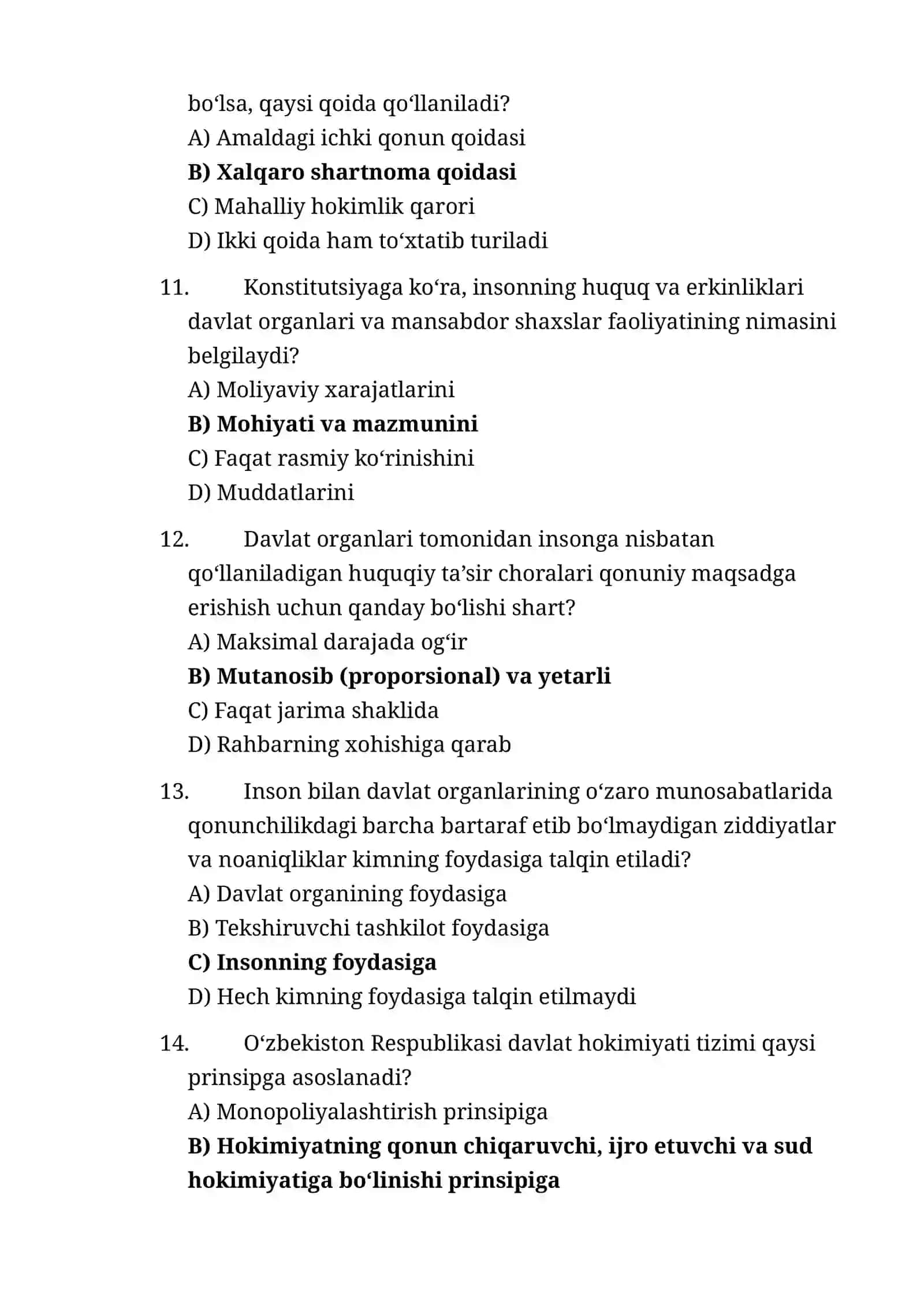test.argos.Huquqshinoslik va IQ testlari (200 ta savol-javob, to‘liq belgilangan) 3