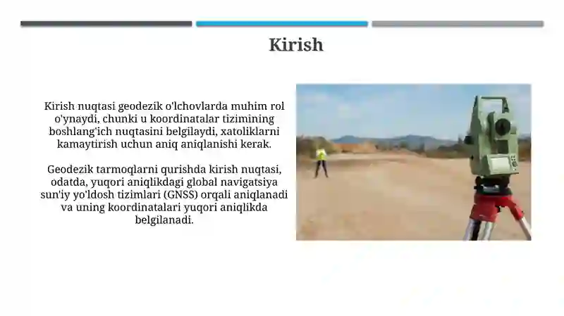 Geodezik o'lchovlar orqali Yer yuzasini tahlil qilish 3