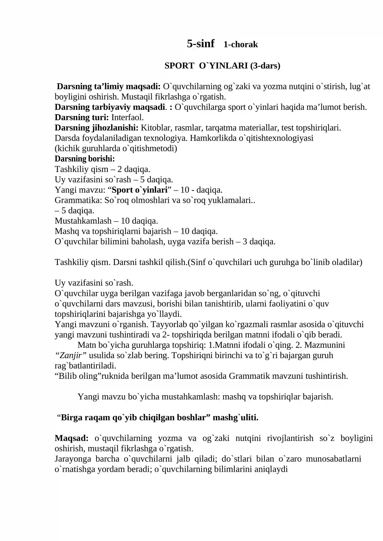SPORT O`YINLARI (3-dars) 3