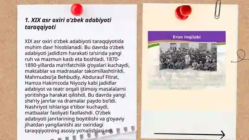 XIX asr oxiri va XX asr boshlari adabiyoti 3