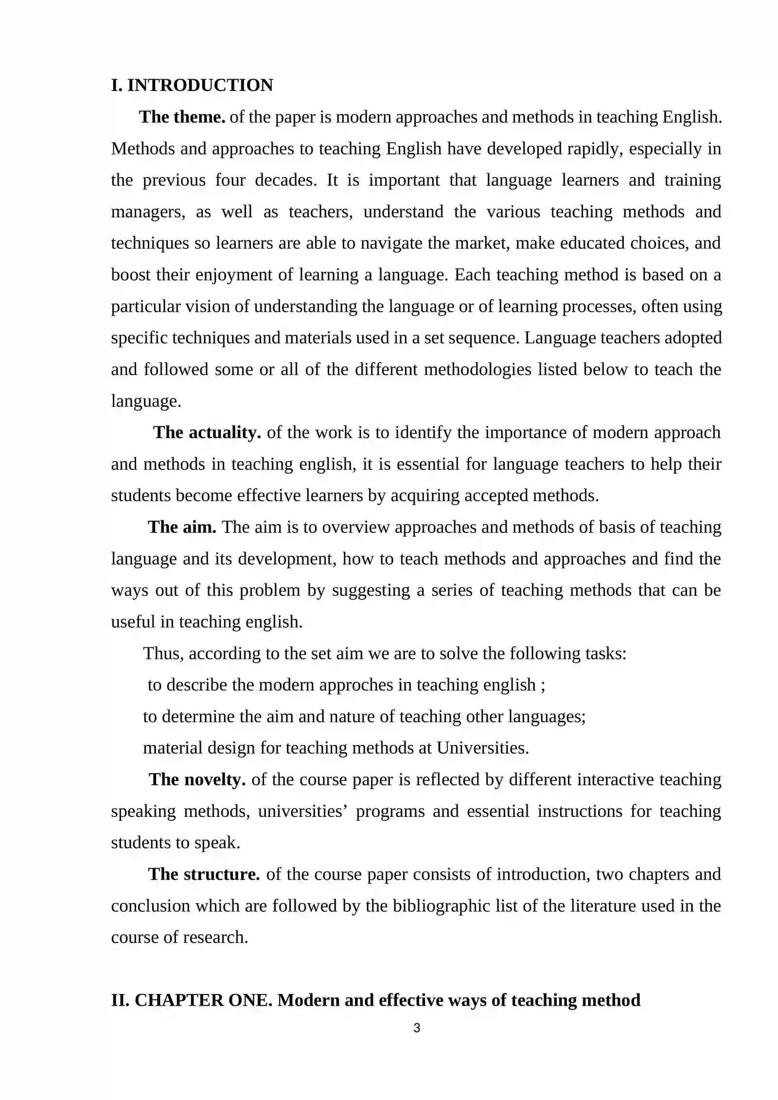 Course Work: Modern Approaches and Methods in Teaching English 3