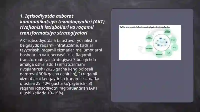 Iqtisodiyotda axborot kommunikatsiya texnologiyalari va tizimlar fanining rivojlanish istiqbollari 3