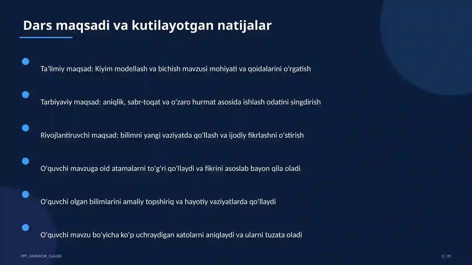 Kiyim modellash va bichish (7-sinf) 1