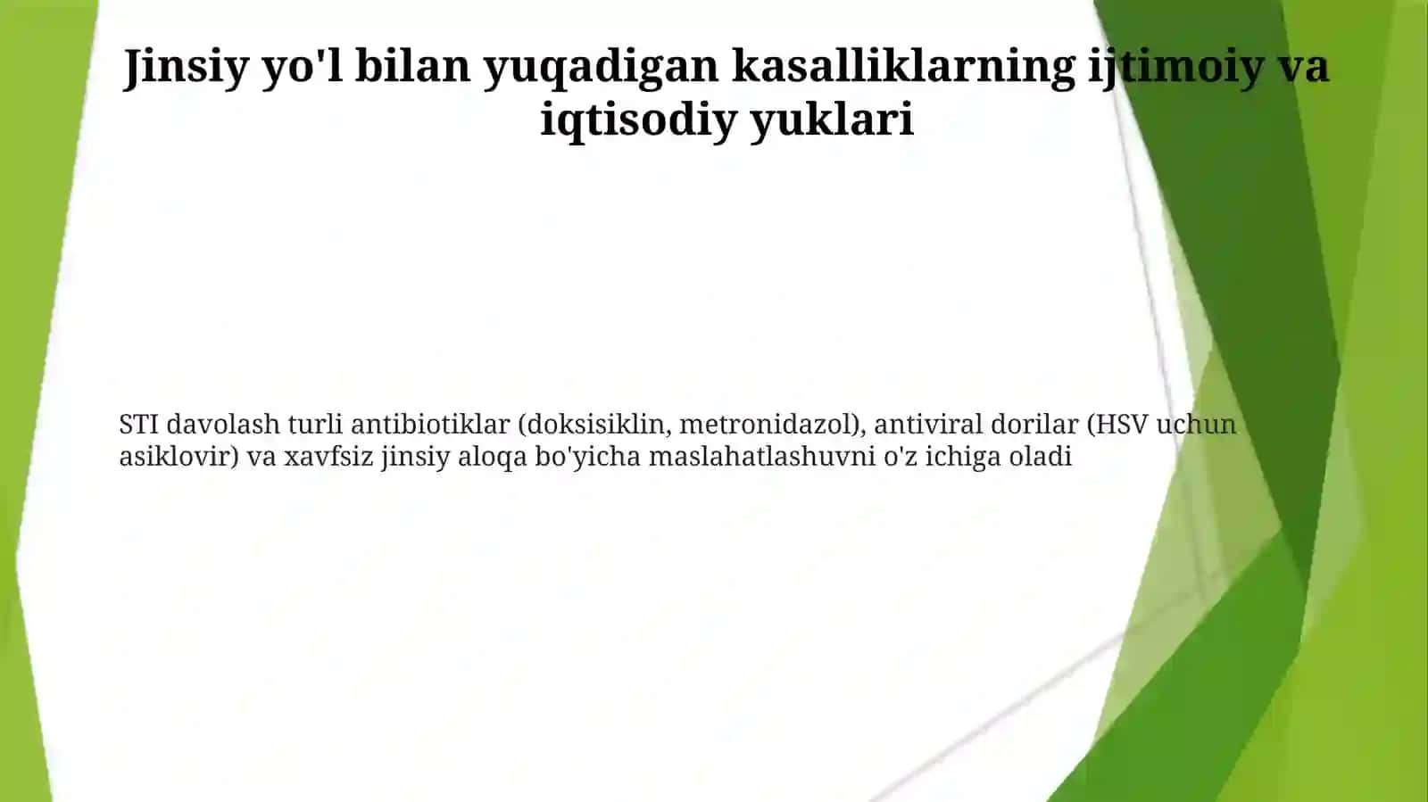 Jinsiy yo'l bilan yuqadigan kasalliklarning salbiy oqibatlari 3