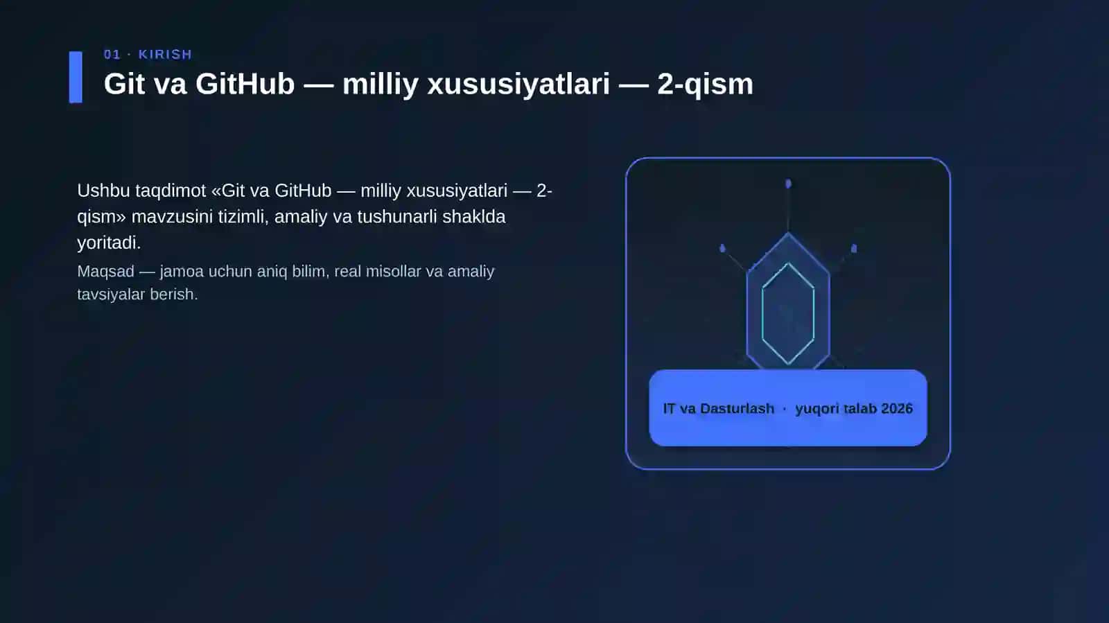 Git va GitHub — milliy xususiyatlari — 2-qism 3