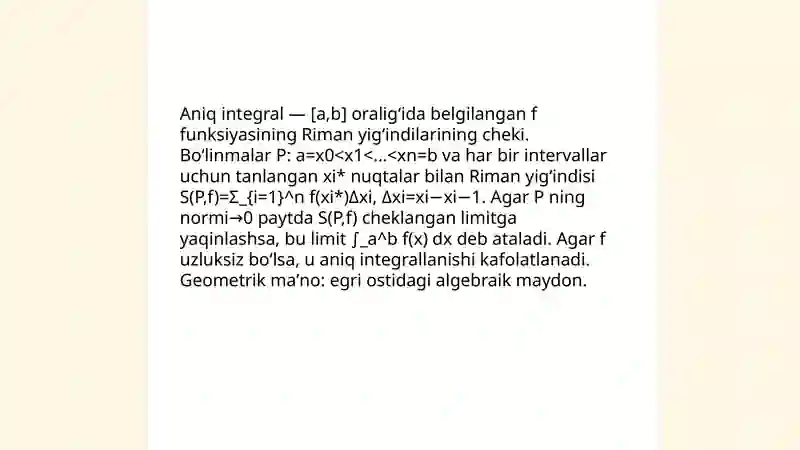 Aniq integral 3