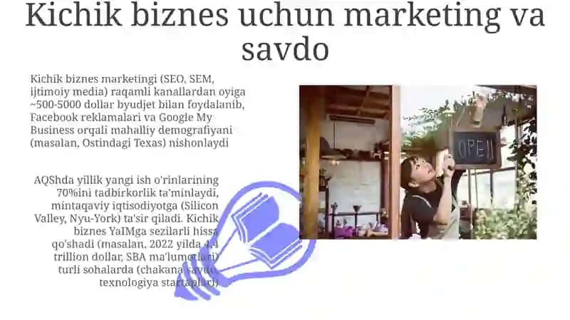 Kichik biznes uchun marketing va savdo 3