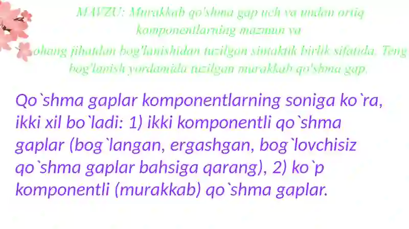 Murakkab qo'shma gaplar 3