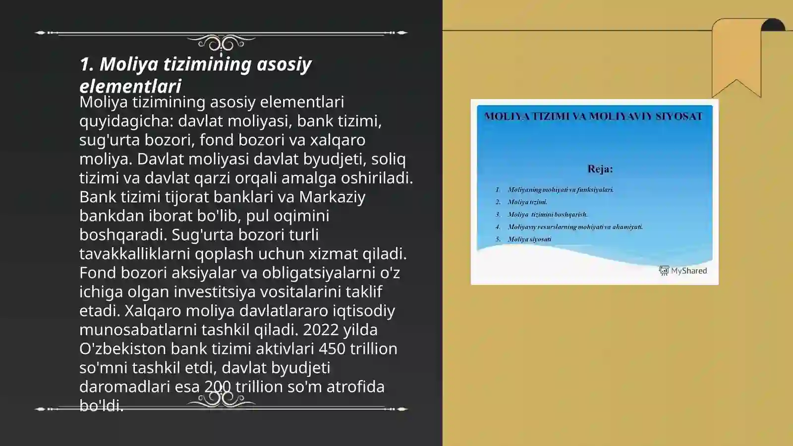Moliya tizimi va moliyaviy siyosat 3
