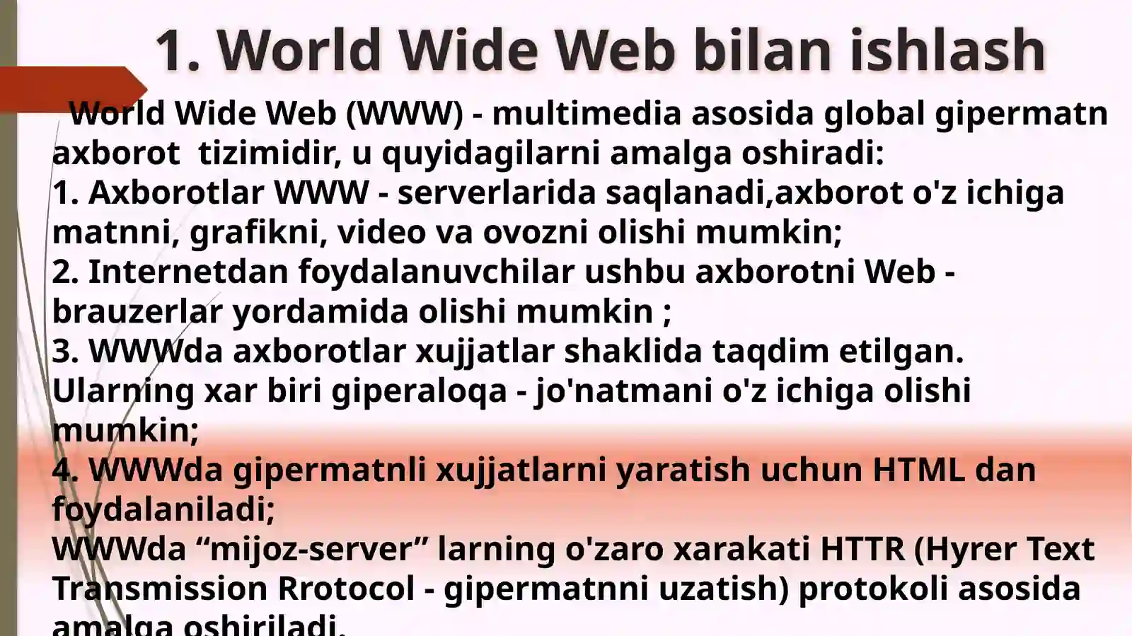 World Wide Webbilan ishlash 3