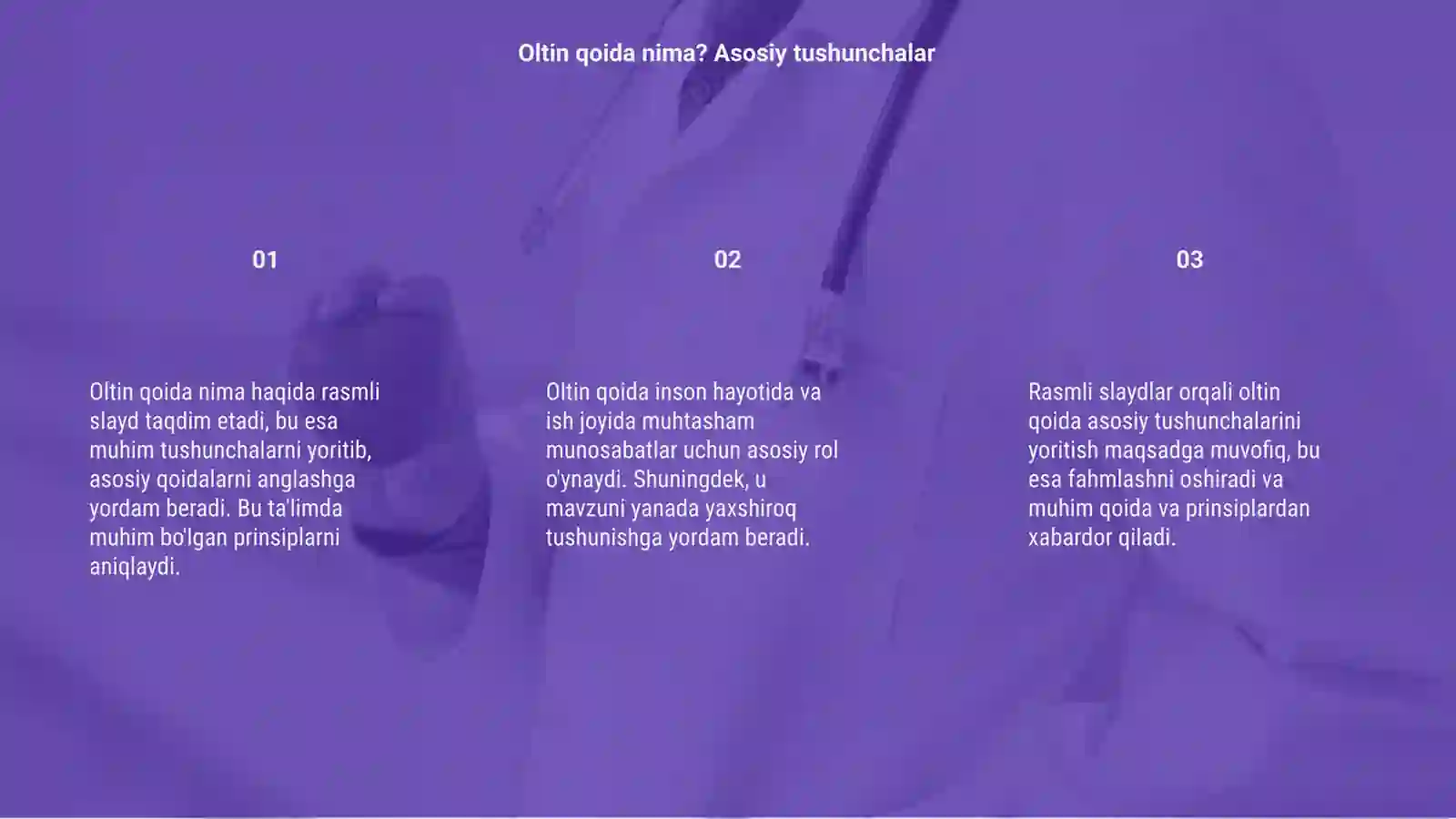 Oltin qoida nima haqida rasmli slayd 3
