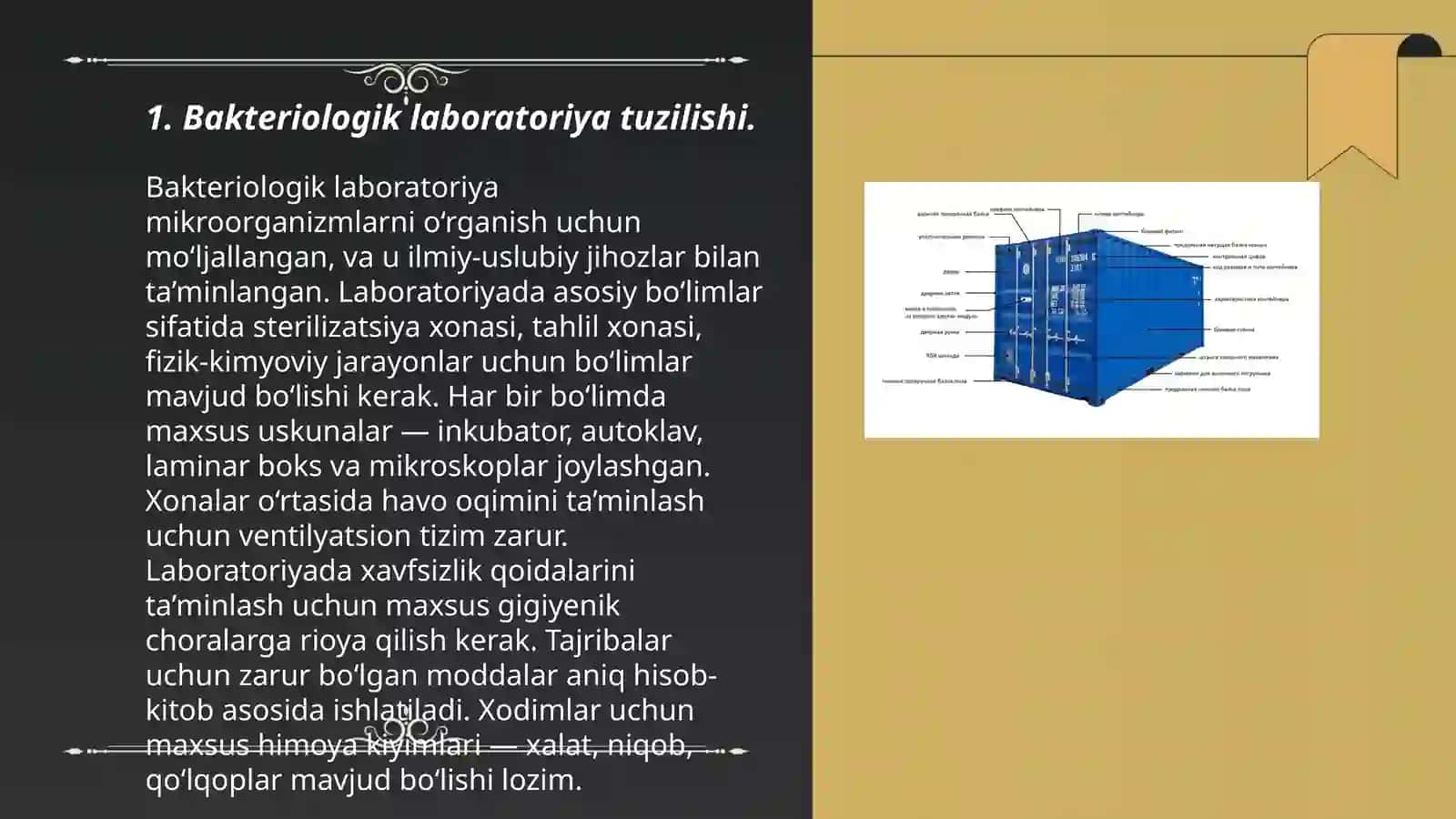 Bakteriologik, virusologik parazitalogik laboratoriya tuzilishi va jihozlarning meyorlari 3