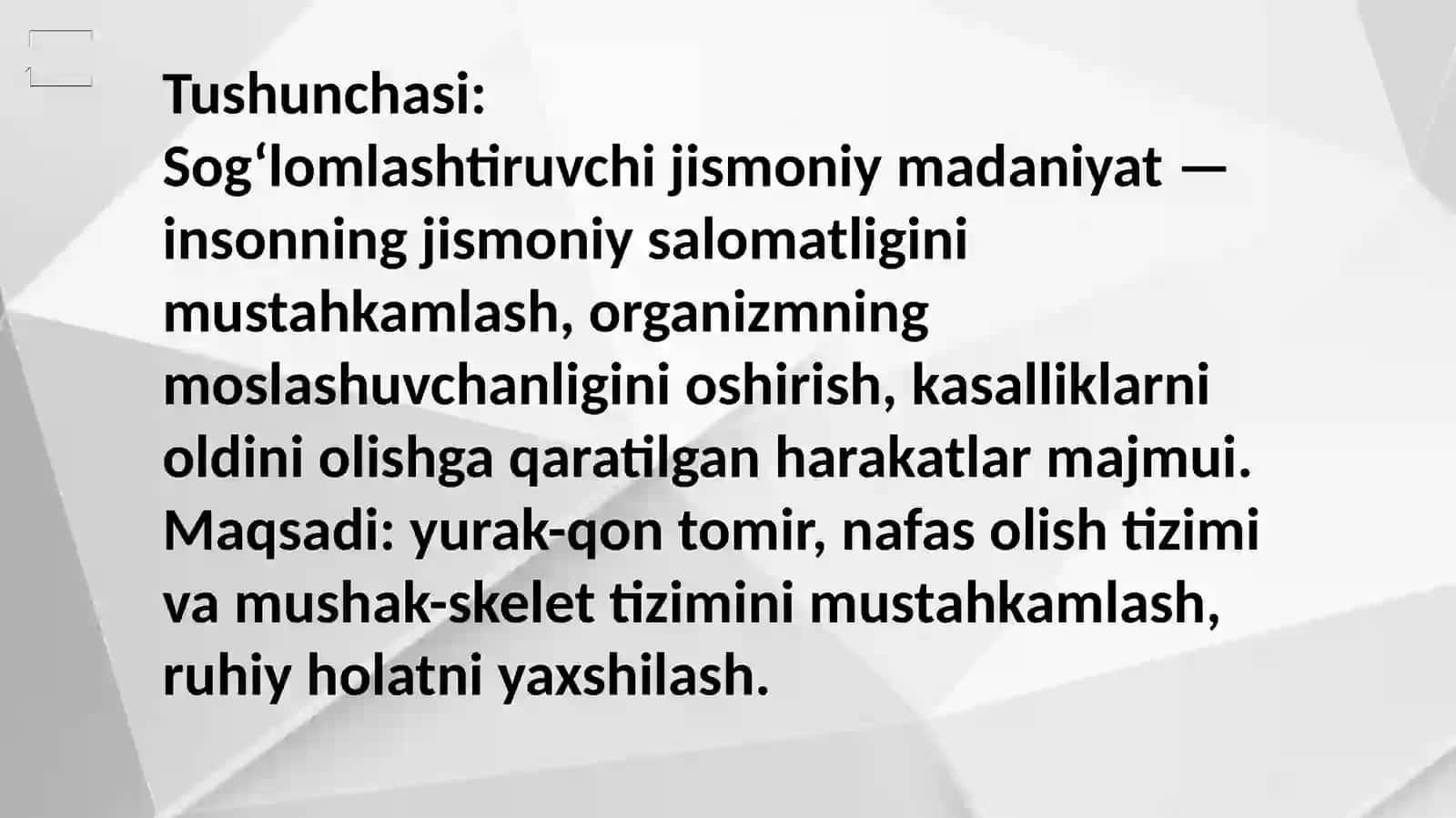 Sog‘lomlashtiruvchi jismoniy madaniyatning asosiy turlarining fiziologik xususiyatlari 3