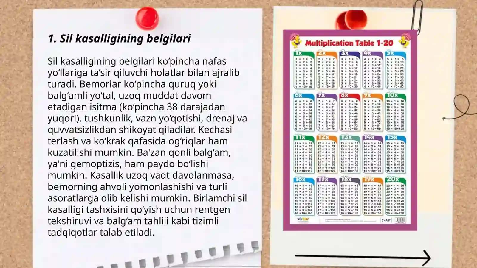 11- Sonli parhez stoli. Sil kasalligi 3