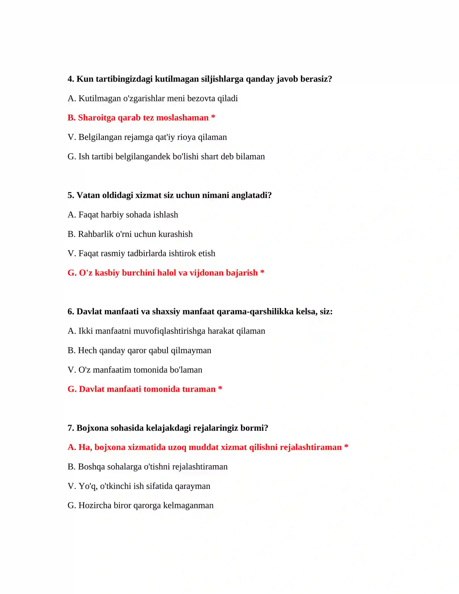 Bojxona mantiqiy test javoblari 2026 3