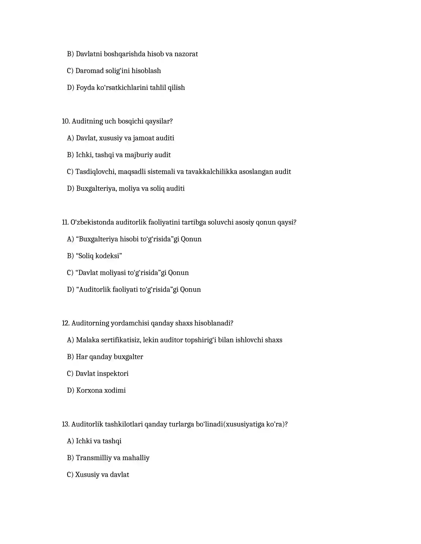Audit fanidan nzorat topshiriqlari 3