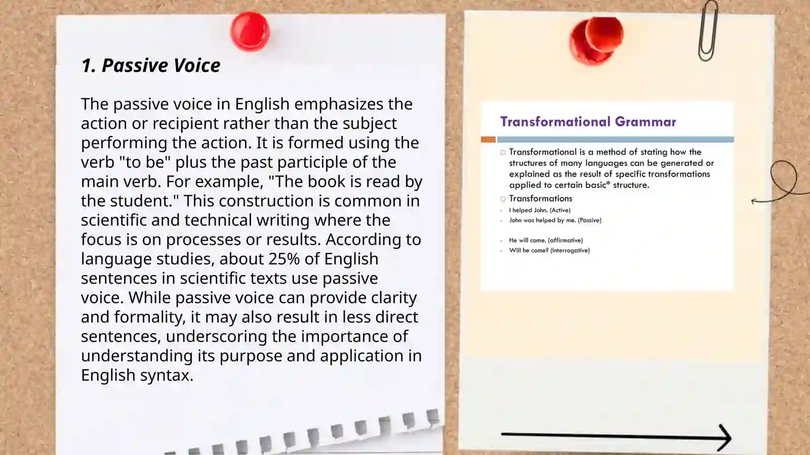 Grammatical transformation 3