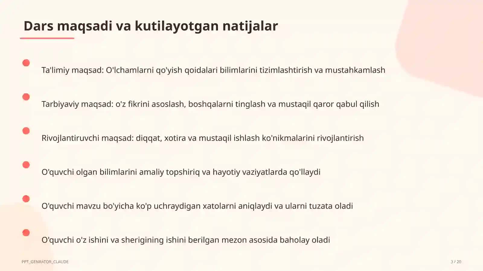 O'lchamlarni qo'yish qoidalari (8-sinf) 1