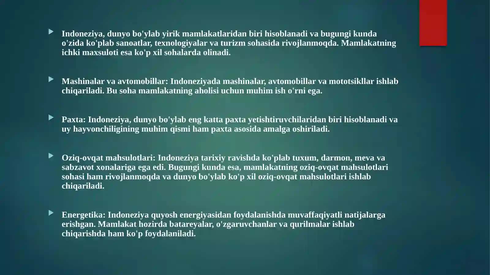 INDONEZIYA DAVLATNING IQSODIYOTI VA BOJXONA SIYOSATI 3