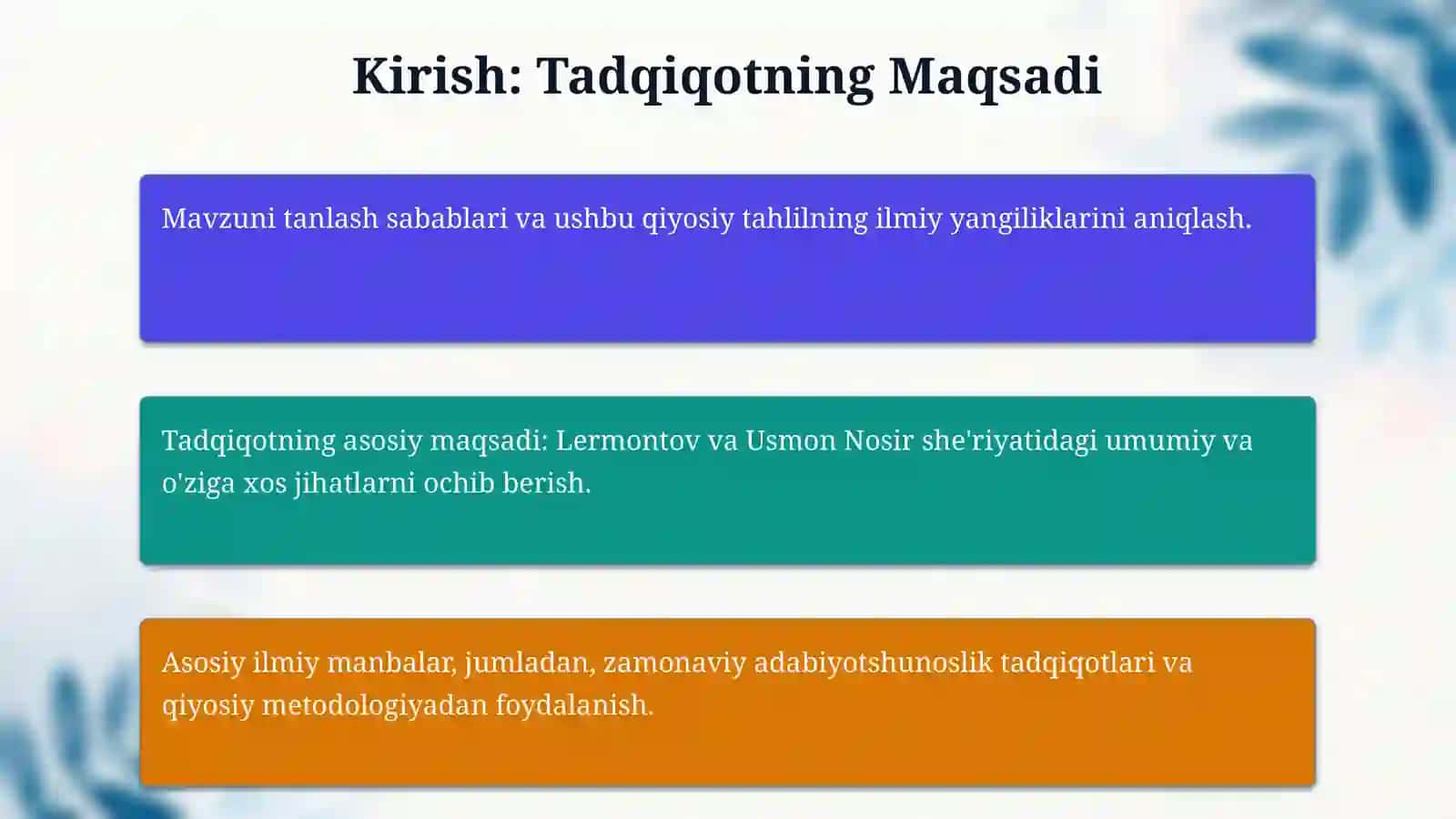 Lermontov va Usmon Nosir she'riyati qiyosiy tahlili 3