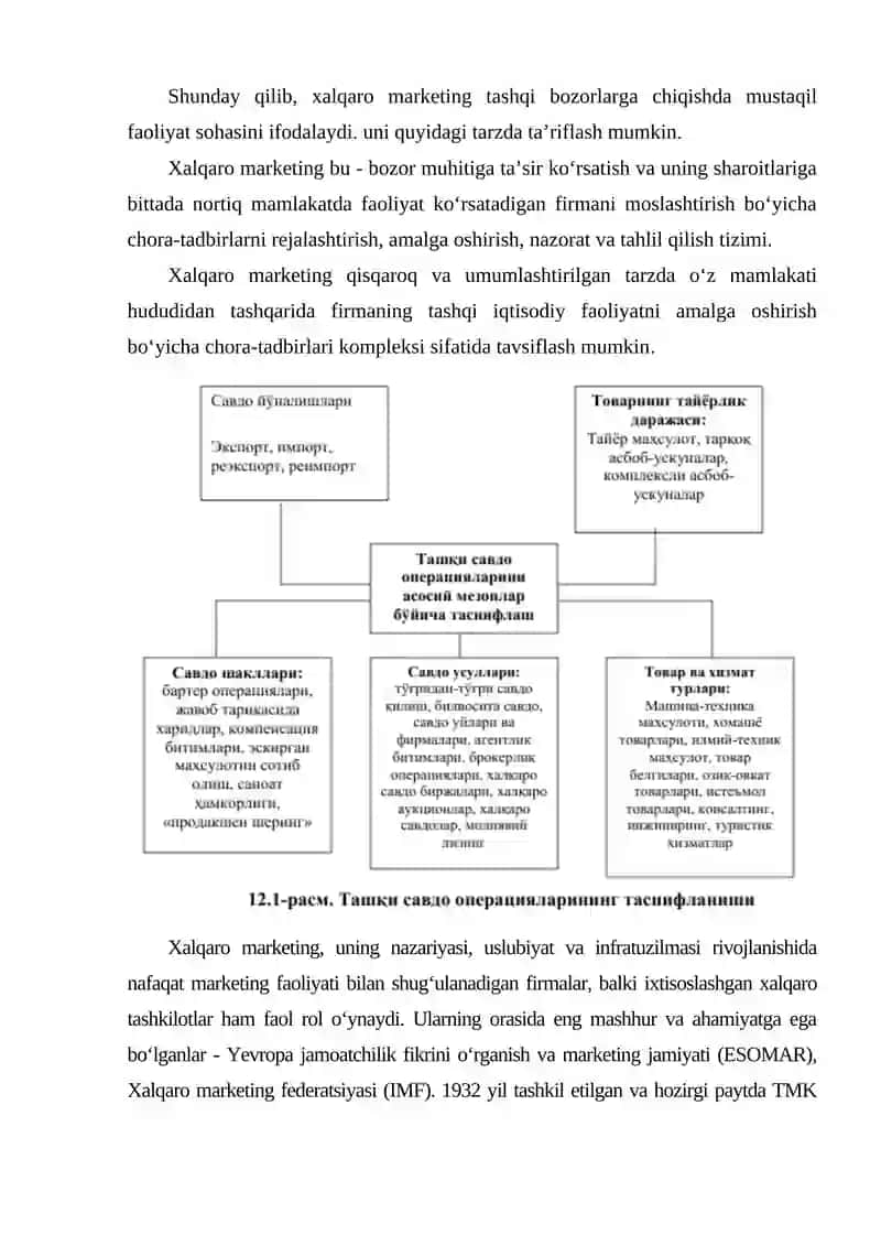 Xalqaro marketing va tashqi bozorlarni o‘rganish usullari 3