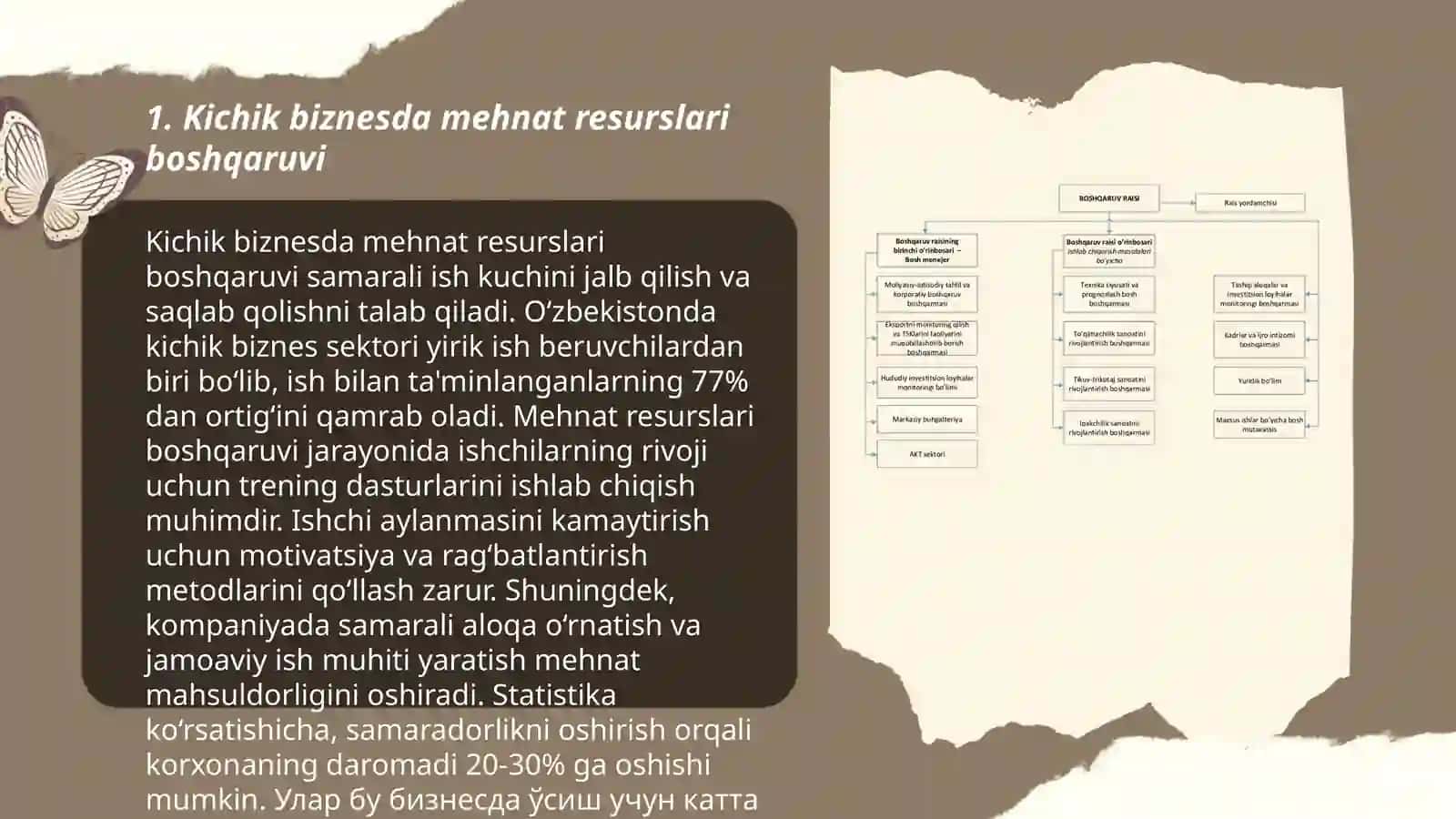 Kichik biznes va xususiy tadbirkorlikda xodimlar mehnatidan foydalanish tahlili 3