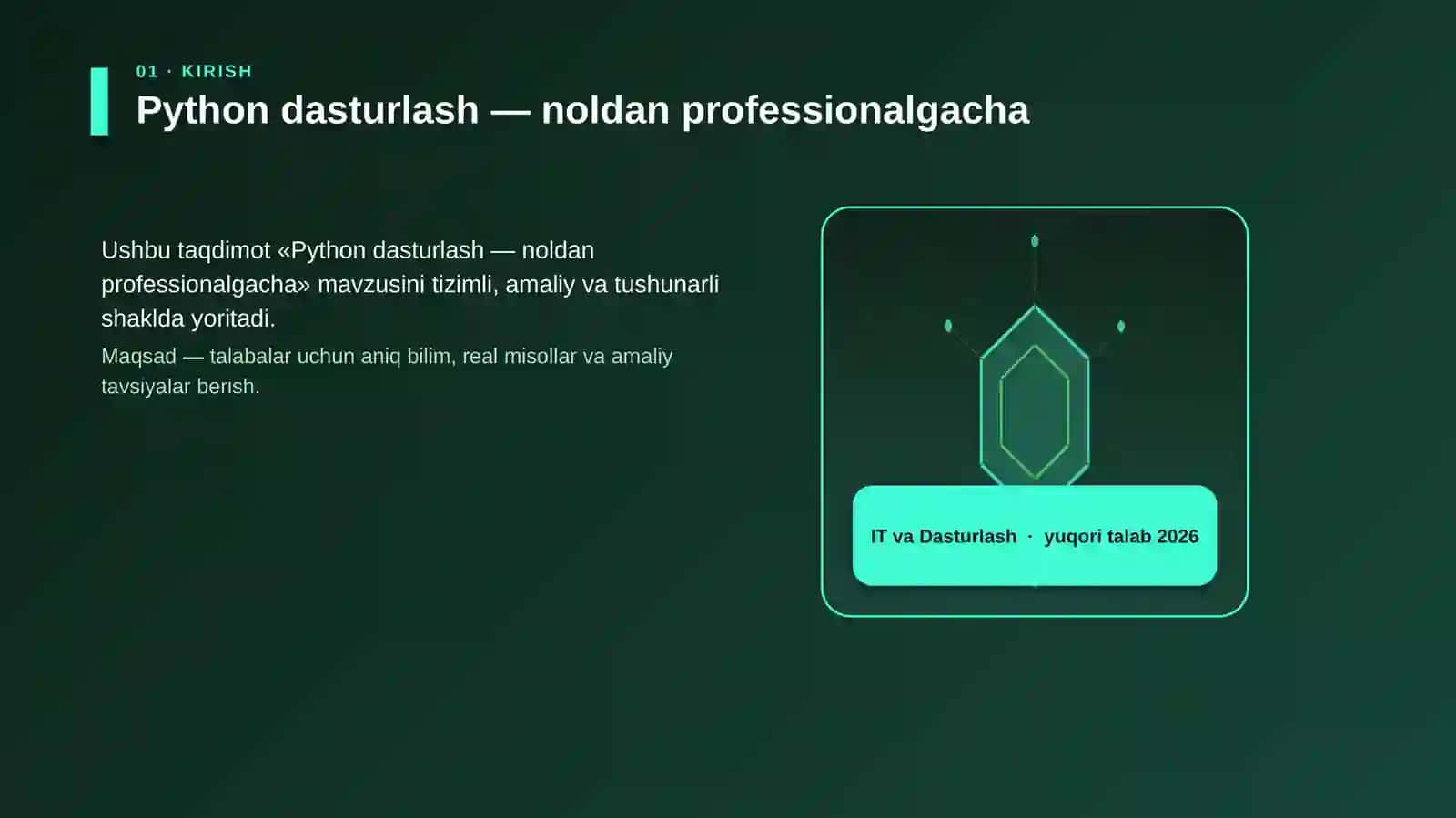 Python dasturlash — noldan professionalgacha 3