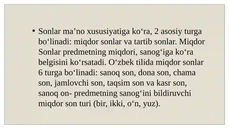 Son so‘z turkumi 3