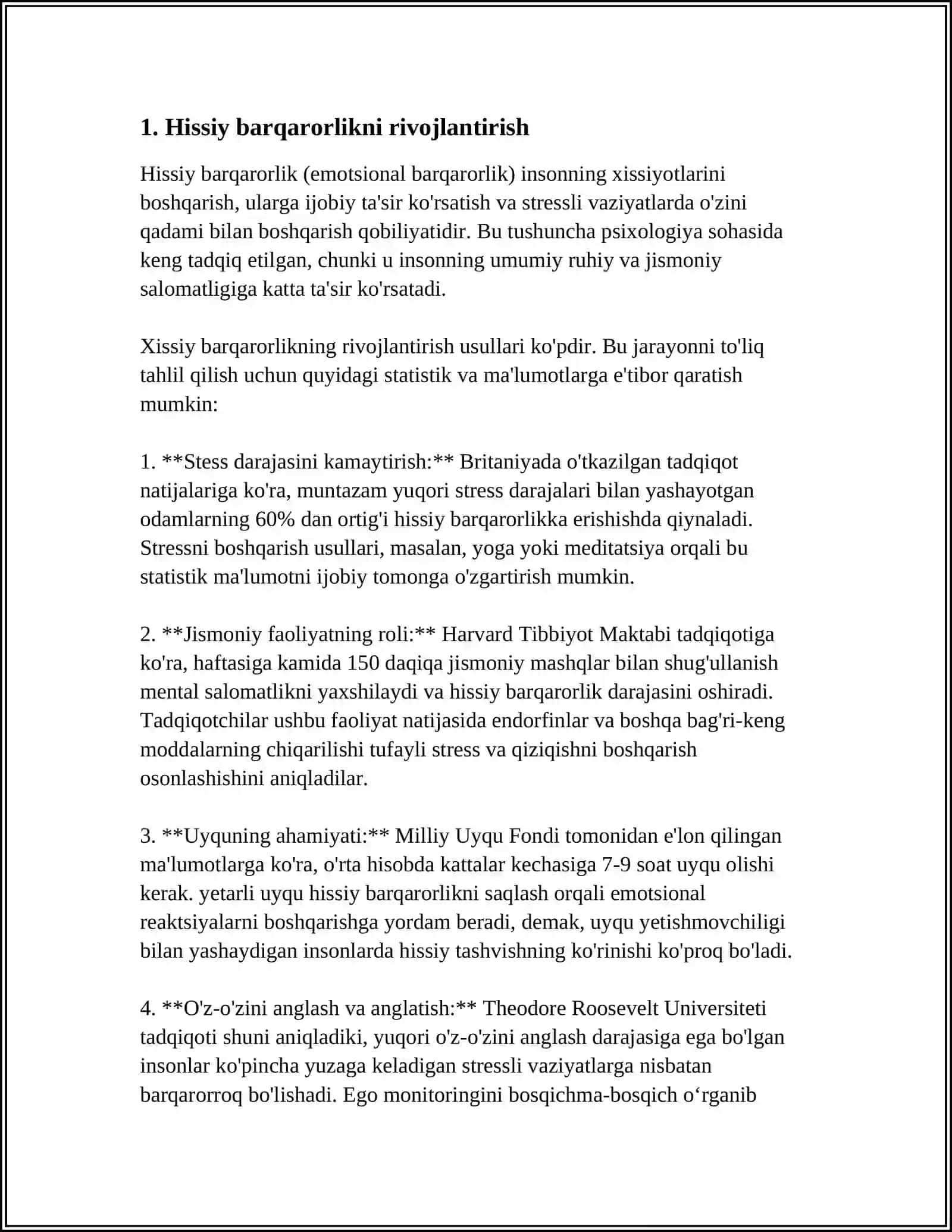 HISSIY IRODAVIY XUSUSIYATLARINI OSHIRUVCHI OMILLAR 3
