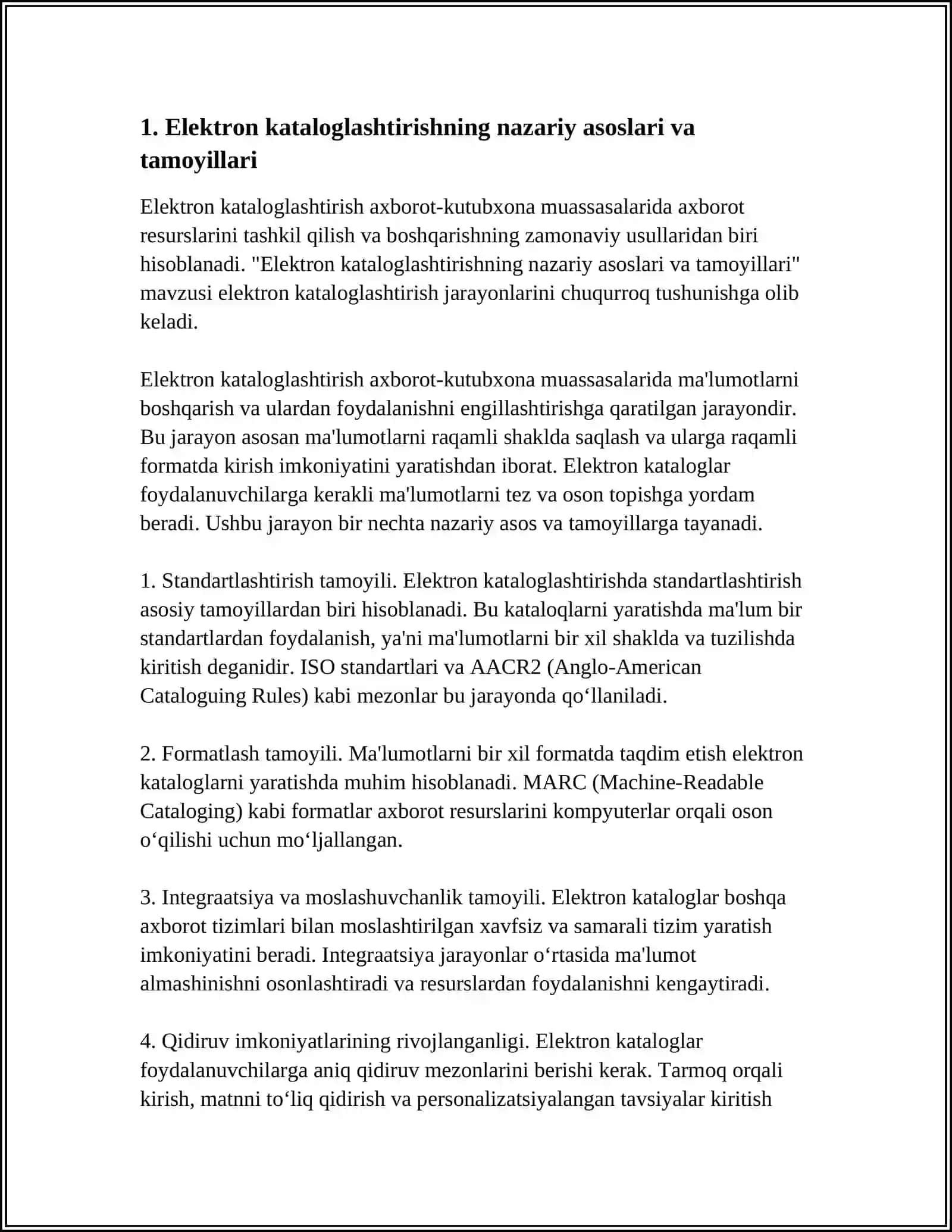 AXBAROT KUTUBXONA MUASSASALARIDA ELEKTRON KATALOGLASHTIRISH JARAYONLARI 3