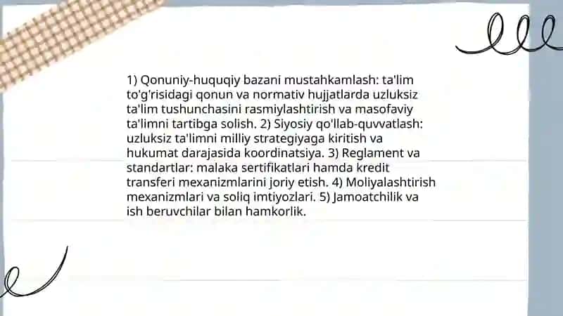 Oʻzbekistonda uzluksiz taʼlimni tashkil qilish istiqbollari 3