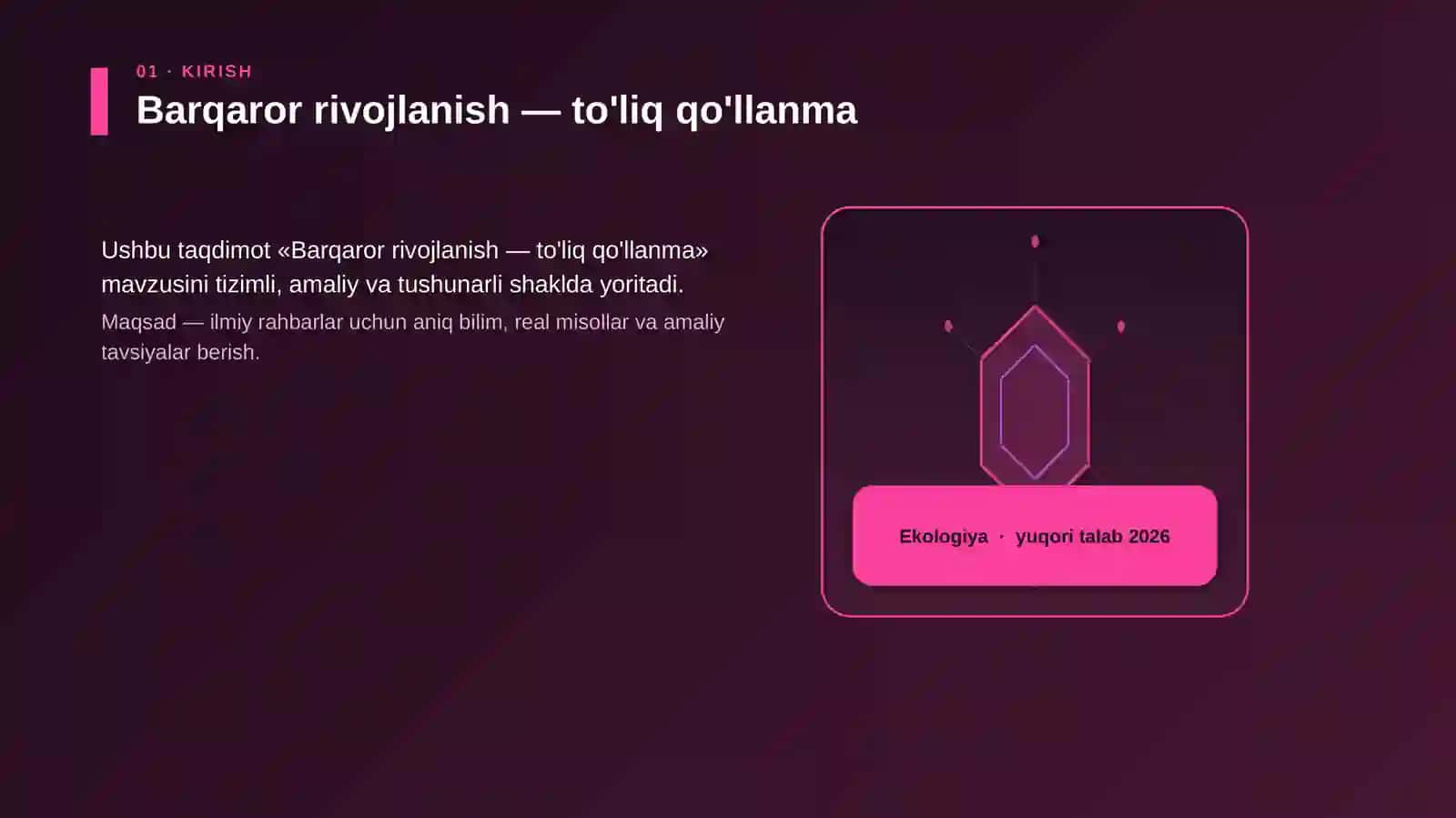 Barqaror rivojlanish — to'liq qo'llanma 3